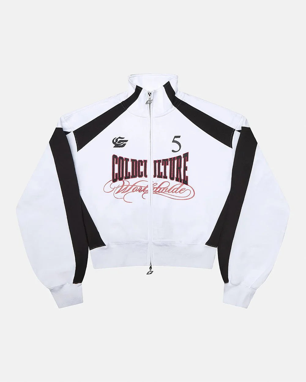 NIA SET ZIP UP WHITE & BLACK
