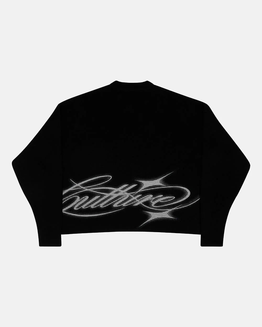 SPARKLY SCRIPT KNIT BLACK
