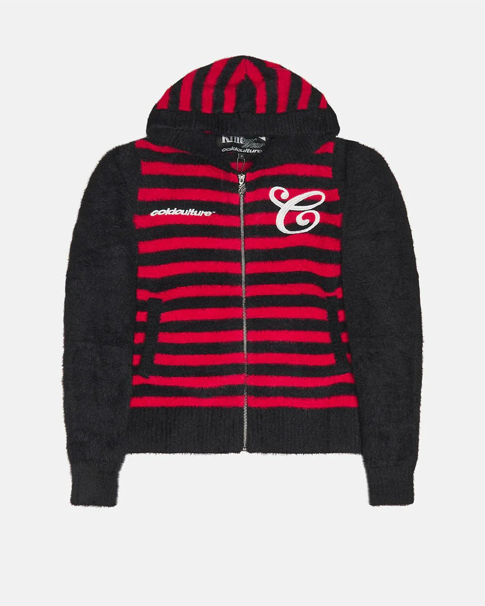 STRIPE ZIP KNIT