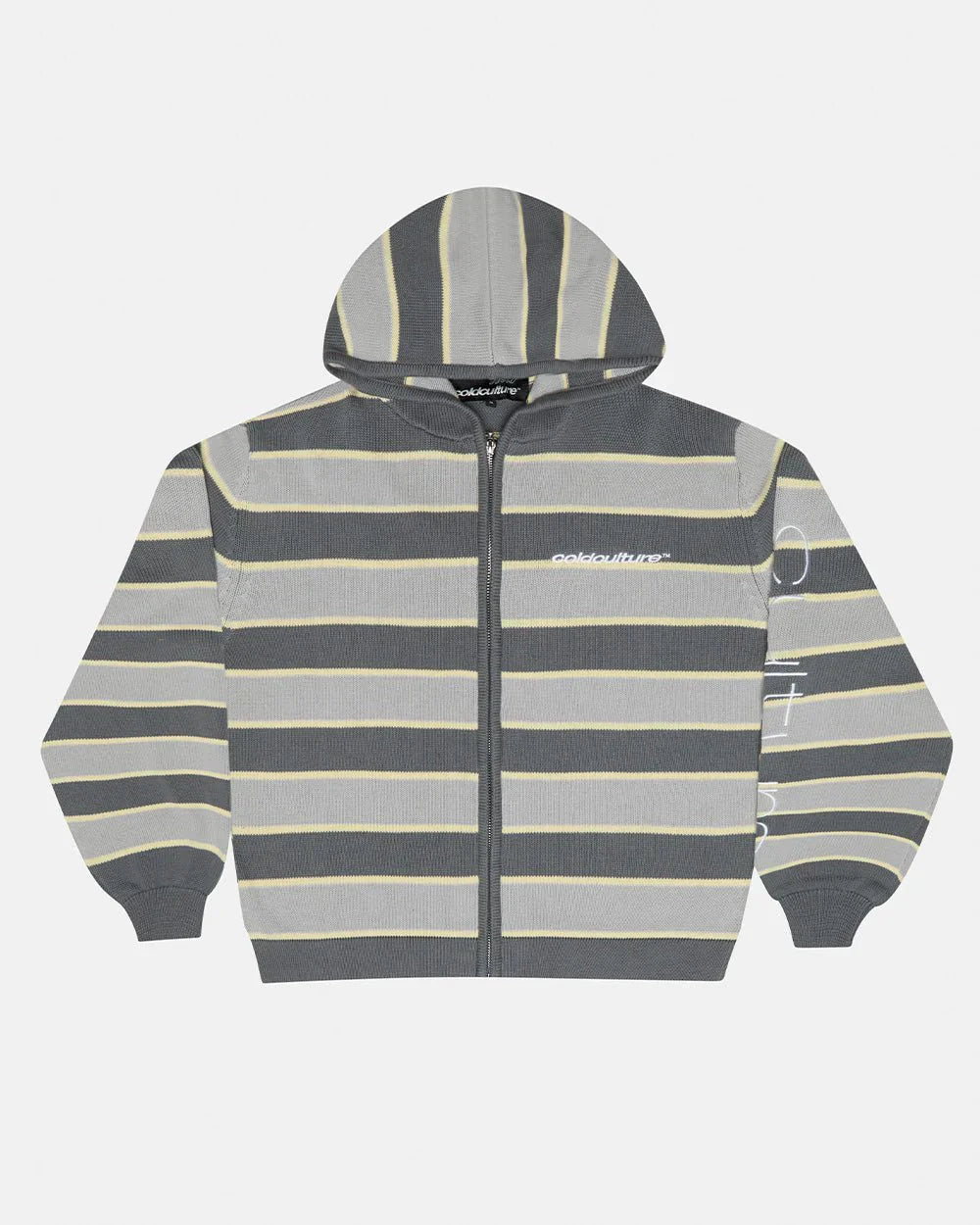 TRIPPY STOP ZIP KNIT GREY